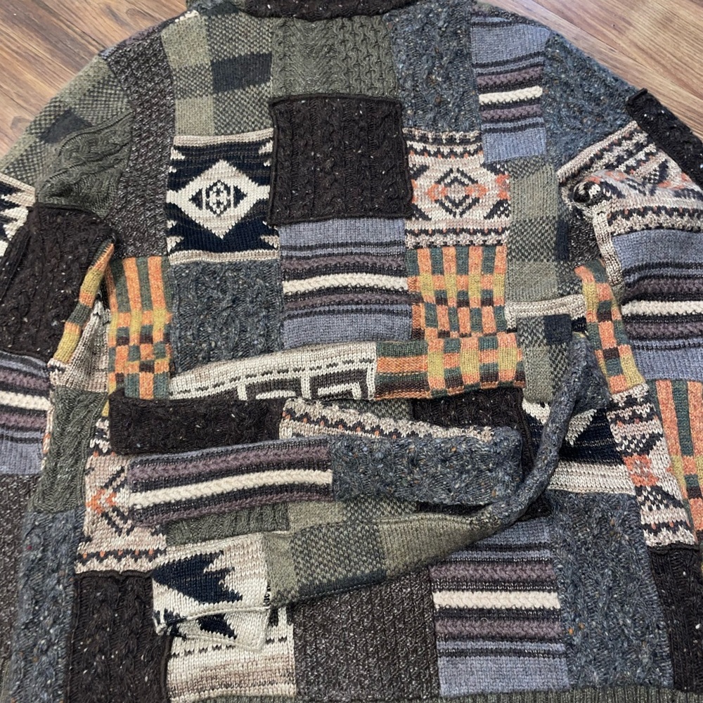 Ralph Lauren Double RL Multicolor Patchwork Cardigan - Picture 10 of 15
